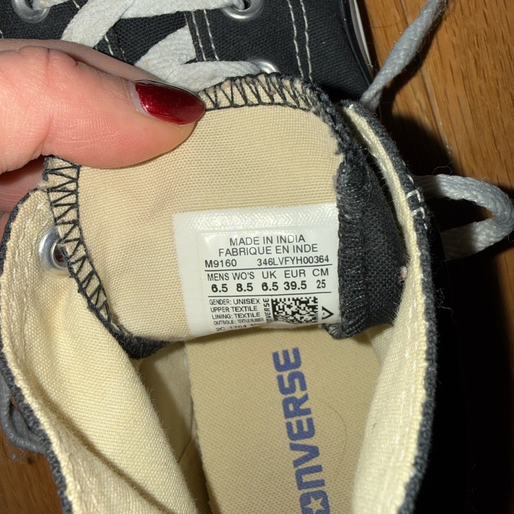 Converse Black and White High-Top Sneakers - Picture 5 of 5